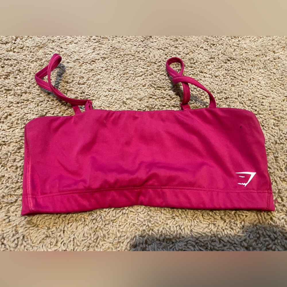 Pink gym shark bra